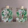 W663 Pair of Chinese famille verte tea caddies, Kangxi (1662-1722)