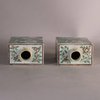 W663 Pair of Chinese famille verte tea caddies, Kangxi (1662-1722)