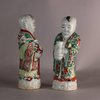 W664 Two exceptional Chinese famille verte figures of boys holding jars, Kangxi (1662-1722)