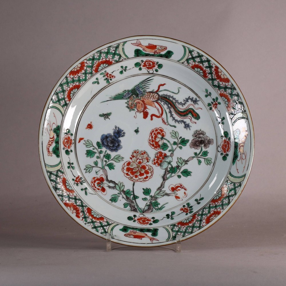 W666 Chinese famille verte plate, Kangxi (1662-1722)