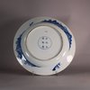 W671 Chinese blue and white plate, Kangxi (1662-1722)