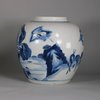 W675 Chinese blue and white jar, Kangxi (1662-1722)