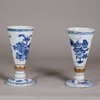 W695 Pair of Chinese conical-shaped wine cups, Kangxi (1662-1722)