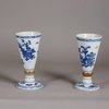 W695 Pair of Chinese conical-shaped wine cups, Kangxi (1662-1722)
