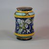 W69 Italian maiolica Castel Durante waisted albarello