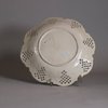 W702 Staffordshire white saltglazed pierced basket, circa 1750