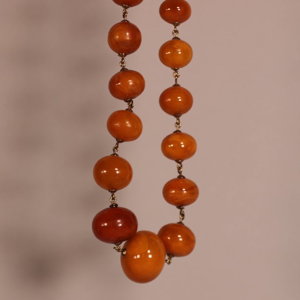 W704 Amber necklas