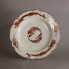 W717 A CHANTILLY PORCELAIN 'RED DRAGON' OCTOFOIL SAUCER DISH CIRCA 1740