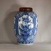 W719 Chinese large blue and white ovoid jar, Kangxi (1662-1722)