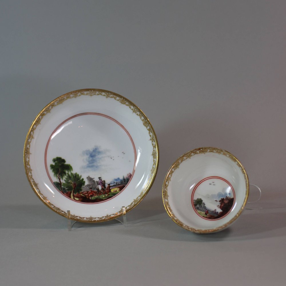 W73 A Meissen teabowl and saucer, circa 1740