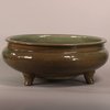 W753 Chinese 'longquan' celadon tripod censer, late Ming