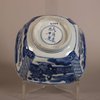 W779 Chinese blue and white four-sided bowl, Kangxi (1662-1722)