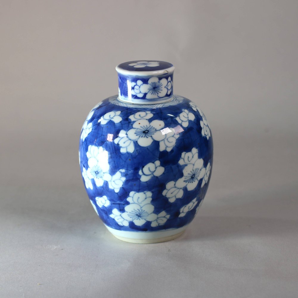 W784 Chinese blue and white ginger jar and cover, Kangxi (1662-1722)