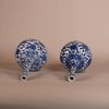 W801 Near pair of Chinese blue and white bottle vases, Kangxi (1662-1722)