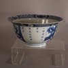 W813 Chinese blue and white bowl, Kangxi (1662-1722), decorated with , Kangxi mark to the base and of the period