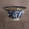 W813 Chinese blue and white bowl, Kangxi (1662-1722), decorated with , Kangxi mark to the base and of the period