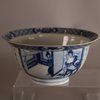 W813 Chinese blue and white bowl, Kangxi (1662-1722), decorated with , Kangxi mark to the base and of the period