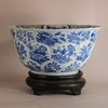 W830 Chinese blue and white moulded bowl with flared sides and foliate rim, Kangxi (1662-1722),