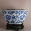 W830 Chinese blue and white moulded bowl with flared sides and foliate rim, Kangxi (1662-1722),