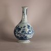 W834 Rare Delft water bottle vase circa 1750, probably London or Bristol.