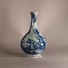 W834 Rare Delft water bottle vase circa 1750, probably London or Bristol.