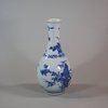 W87 Blue and white pear-shape bottle