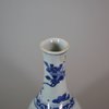 W87 Blue and white pear-shape bottle