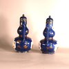 W891 Pair of Chinese powder blue and famille verte ewers with covers, Kangxi (1662-1722)