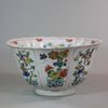 W92 Famille verte ‘birds and flowers’ moulded bowl