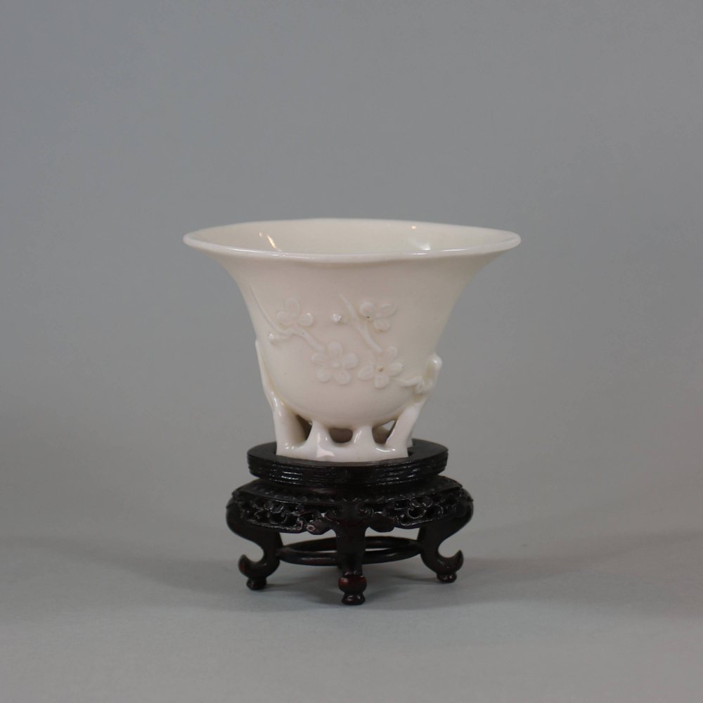 W96 Dehua blanc de chine libation cup