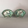 W963 Pair of  Chinese biscuit hors d'oueuvres dishes Kangxi(1662-1722), decorated with qilin