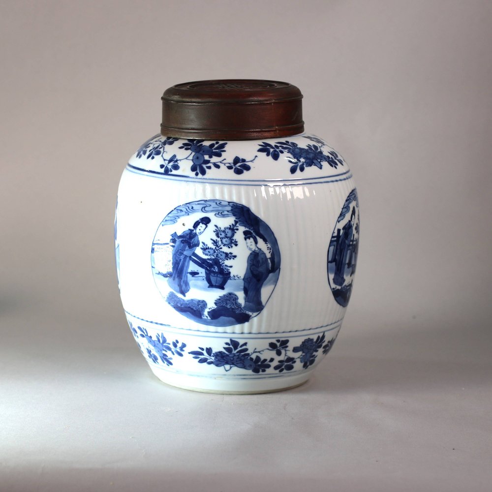 W969 Chinese blue and white porcelain ginger jar,Kangxi(1662-1722) period,