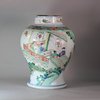 W970 Chinese famille verte baluster vase Kangxi(1662-1772)