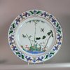 W984 Pair of rare large famille verte dish Kangxi(1662-1722) painted with various elements