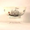 W992 Chinese famille rose bowl Qianlong(1728-1795) decorated with a sailing ship