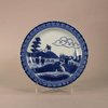 W999 Small, blue and white 'Scheveningen' plate Kangxi (1662-1722)