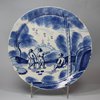 X129 Dutch Delft blue and white plate, 18th century