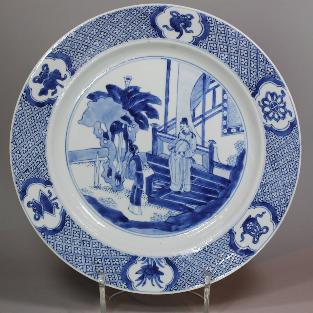 X152 Blue and white plate, Kangxi (1662-1722)