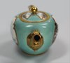 X160 Meissen porcelain bullet-shape turquoise-ground teapot and cover