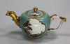 X160 Meissen porcelain bullet-shape turquoise-ground teapot and cover