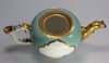 X160 Meissen porcelain bullet-shape turquoise-ground teapot and cover