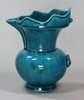 X201 Turquoise wall vase in the form of   , Kangxi (1662-1722)