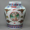 X208 Wucai 'phoenix' baluster jar, Chongzhen (1628-43)