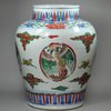 X208 Wucai 'phoenix' baluster jar, Chongzhen (1628-43)