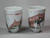 X20 Pair of famille verte beakers, Kangxi (1662-1722)