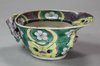 X21 Famille verte biscuit libation cup, Kangxi (1662-1722)