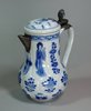 X254 Blue and white jug and cover