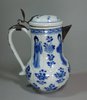 X254 Blue and white jug and cover