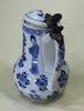 X254 Blue and white jug and cover