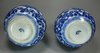 X276 Pair of Chinese blue and white pear shape  bottle vases